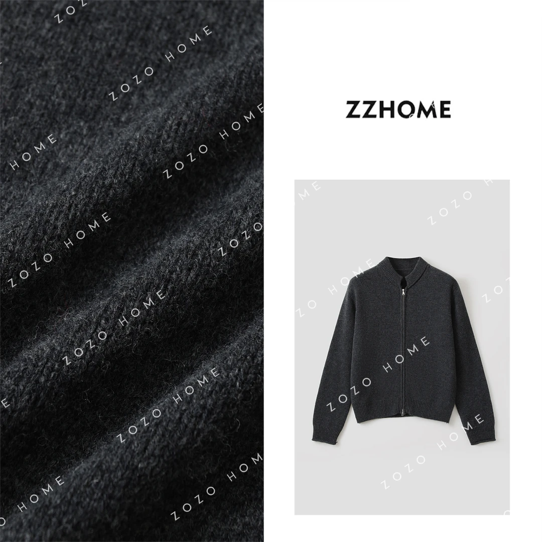 【ZOZO HOME】“老钱延续”系列1OO美丽奴羊毛拉链针织q170398p