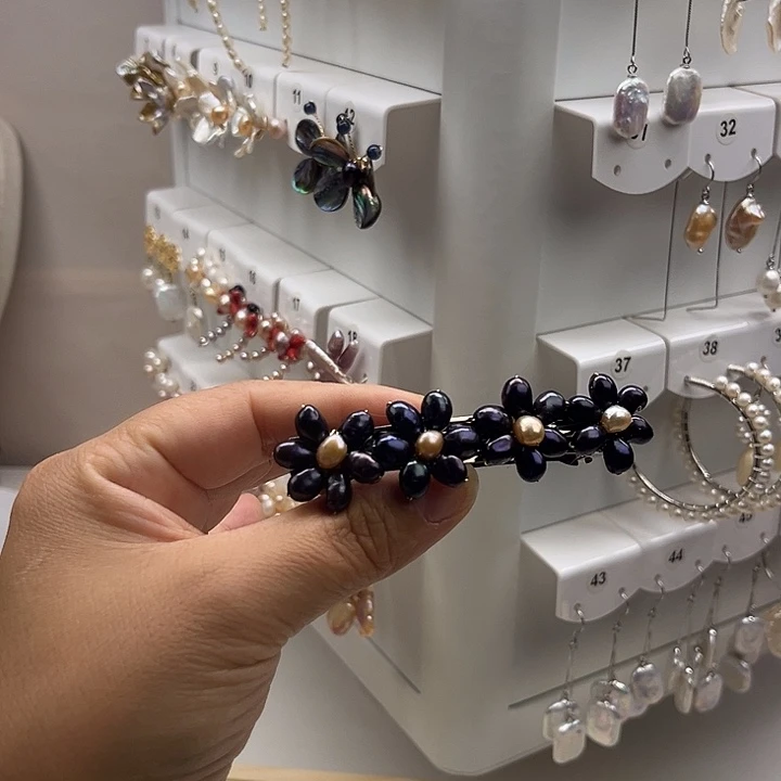 未镶嵌发夹淡水珍珠