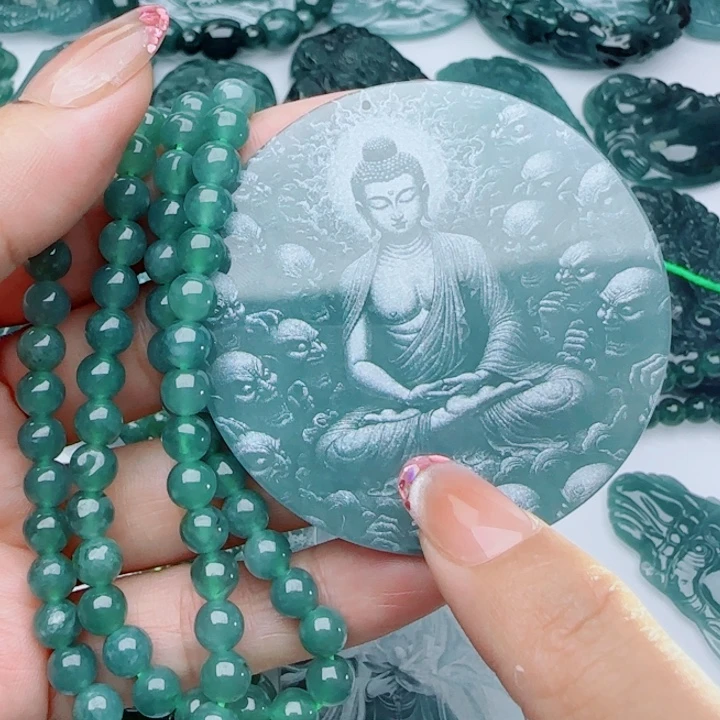 翡翠未镶嵌颈饰多样性发货天然A货翡翠