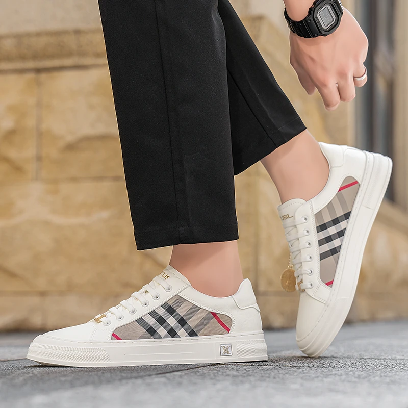 极拉图真皮小众百搭休闲耐磨透气春季鞋子男款爆款2025新款8501