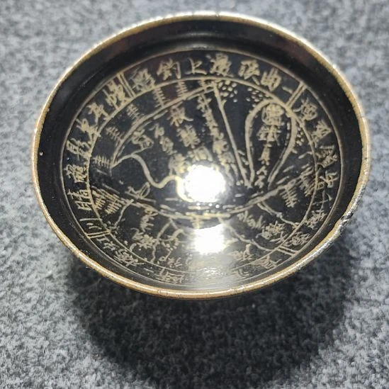 老***6碗陶瓷黑盏一个完整