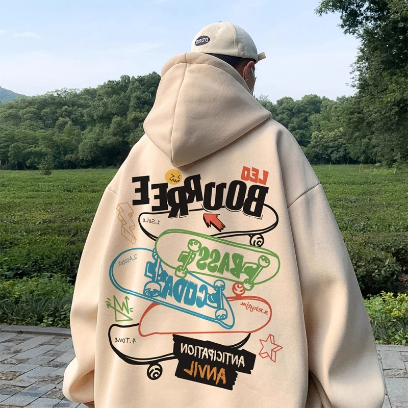 凯颂300斤特大码美式嘻哈潮流vibe风卫衣男女秋冬新款宽松上衣
