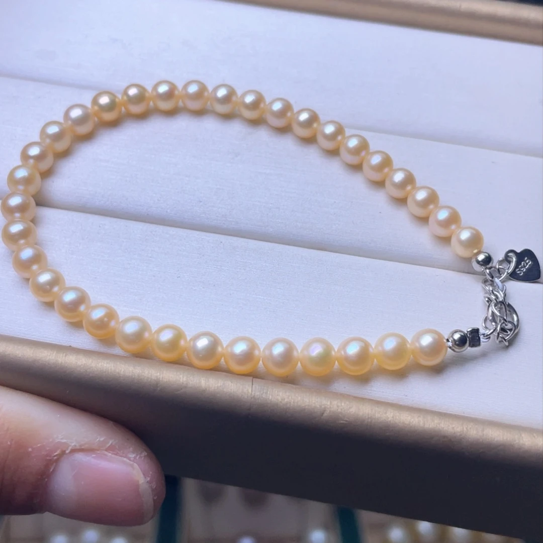 淡水珍珠手链银S925镶嵌