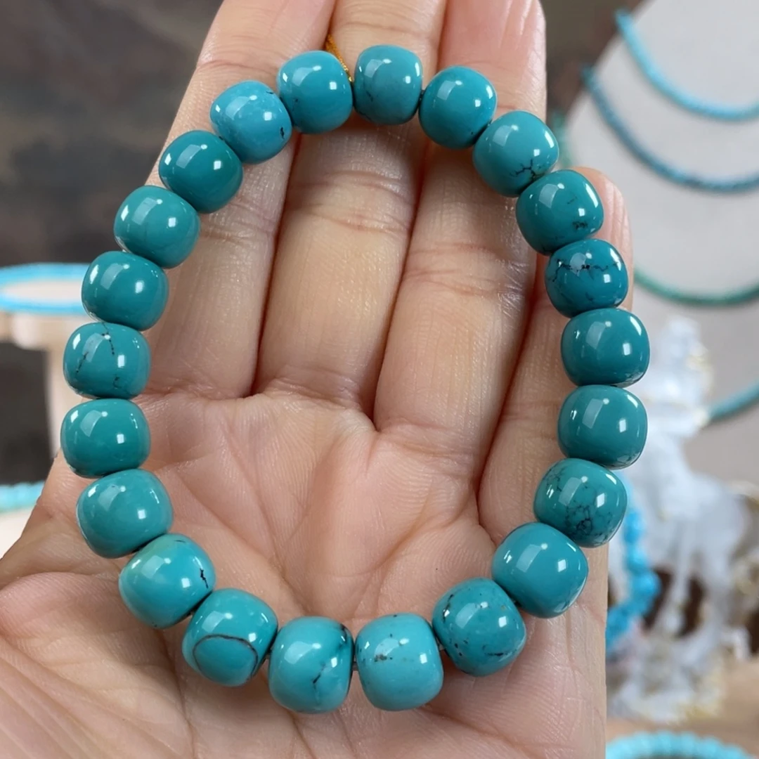 绿松石未镶嵌套链10mm精品老型手串