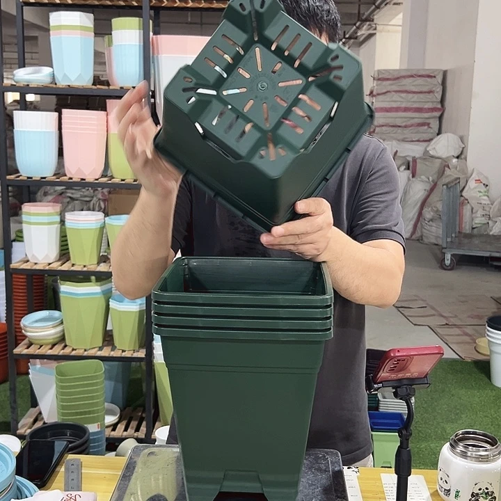 方盆口23高26军绿色5个无托