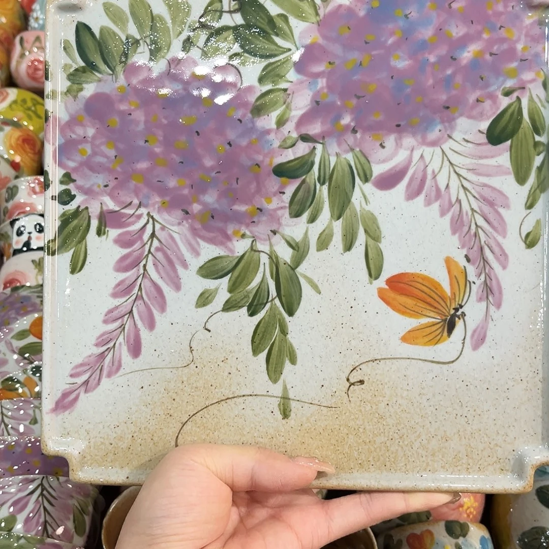 陶泥景德镇手工手绘高温釉下彩