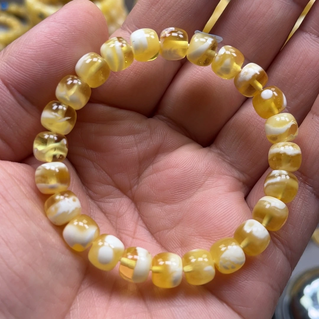 琥珀未镶嵌手链手串