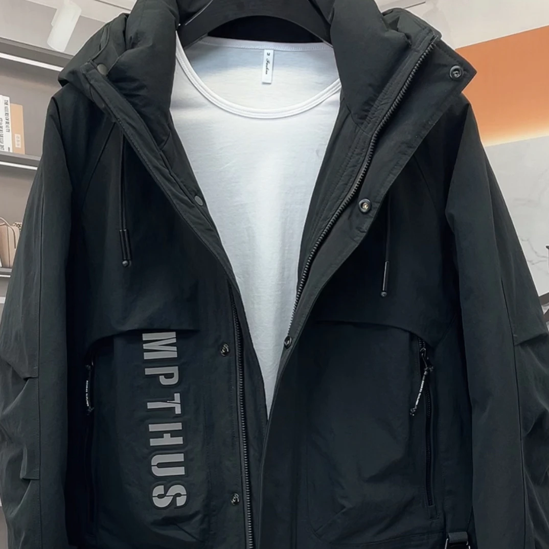 秋冬新款男士休闲风防寒防风保暖连帽羽绒个外套