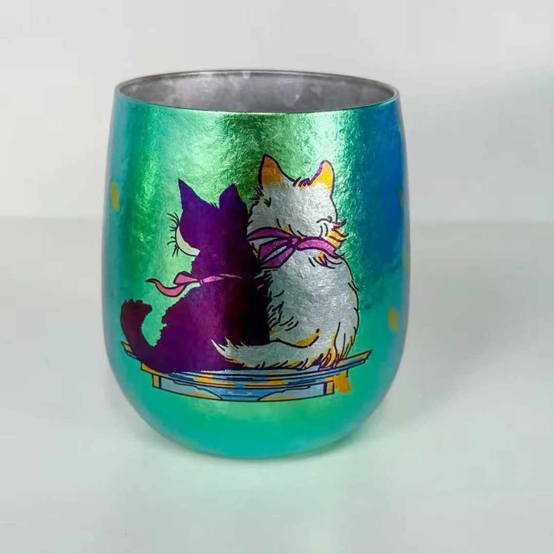 执彩【中秋限定】纯钛彩蛋杯高颜值大肚杯水杯彩钛随手杯钛杯260ml