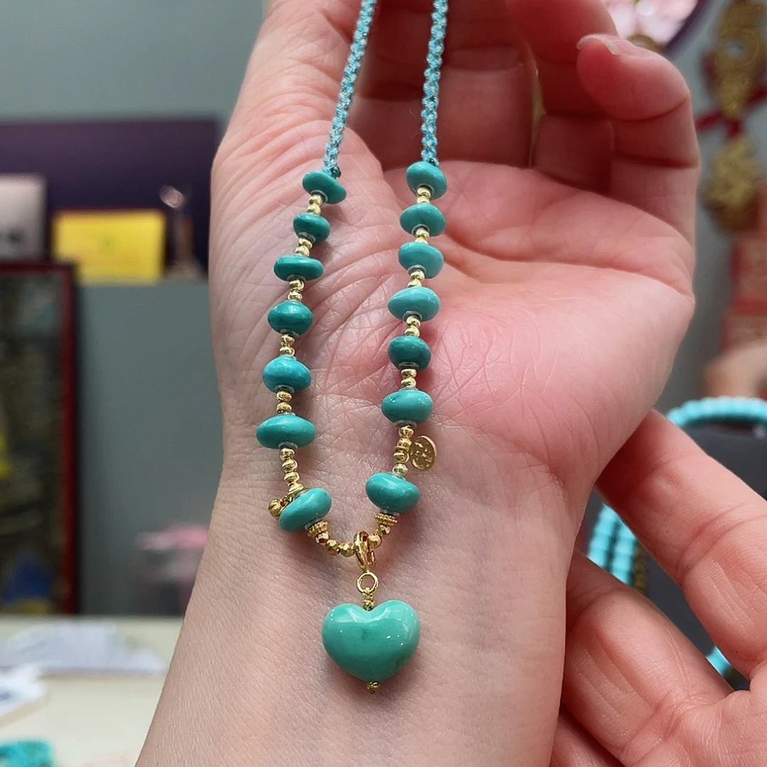 绿松石手串18K金镶嵌