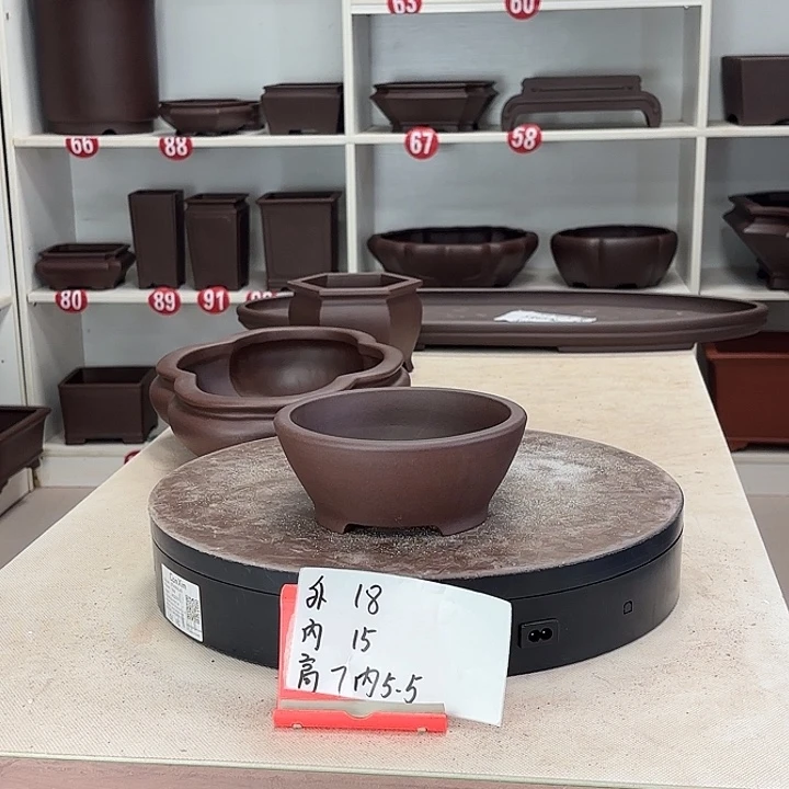 紫砂花盆小圆大号