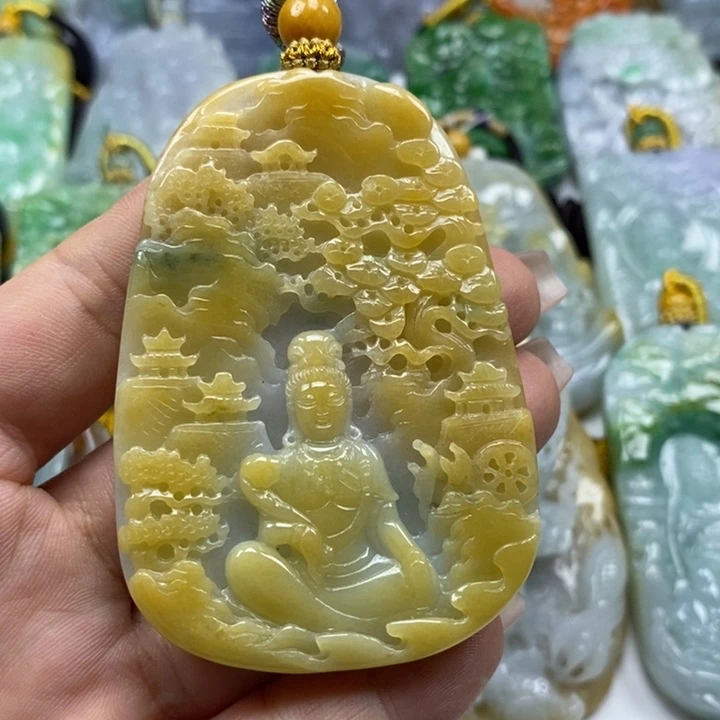翡翠未镶嵌颈饰天然a货翡翠