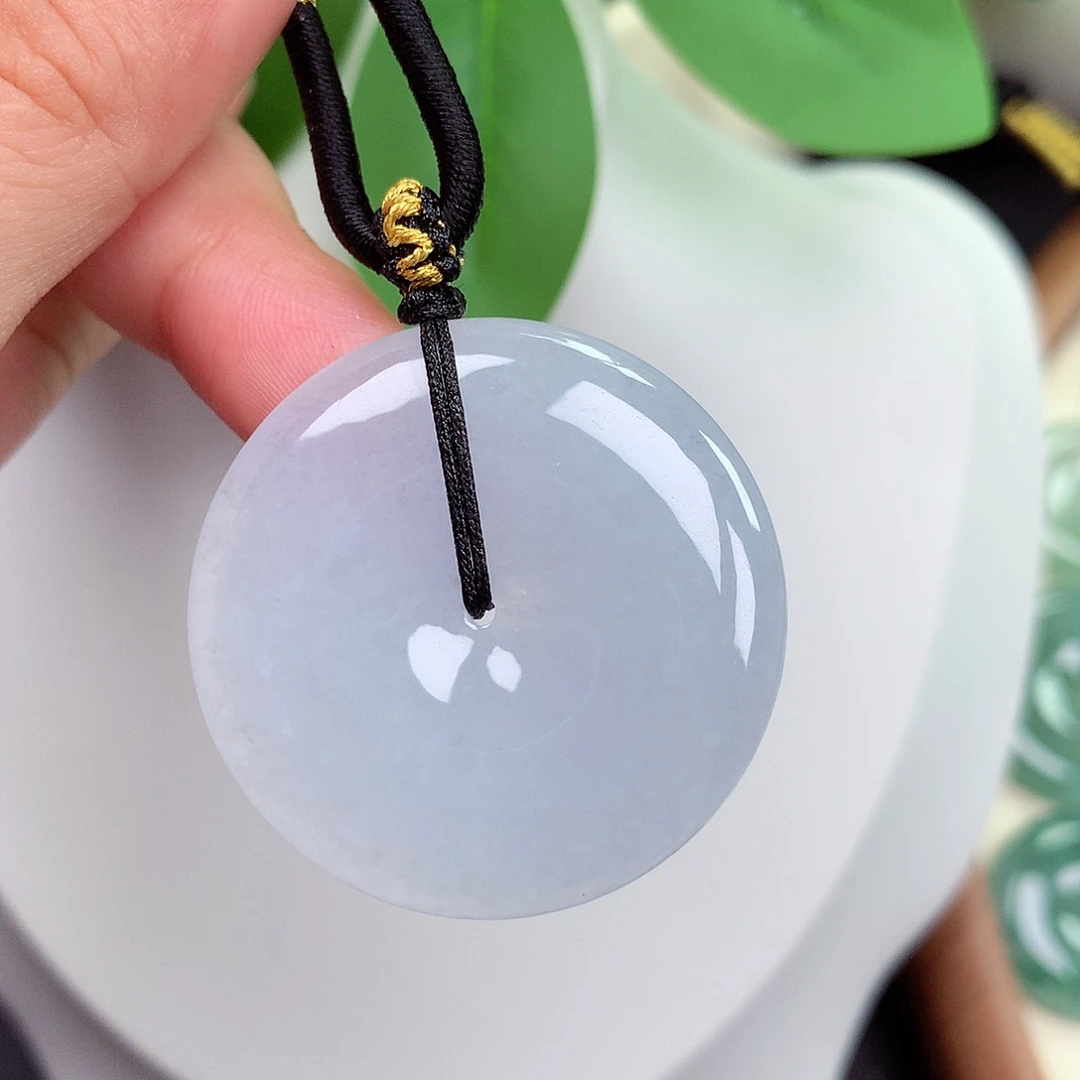 颈饰未镶嵌翡翠平安扣 35.4x5.6mm