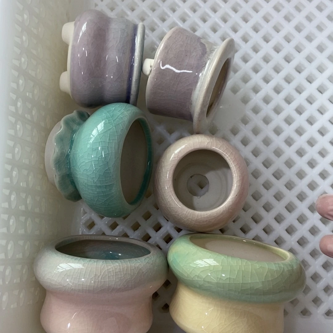 红陶高温陶瓷花盆瑕疵