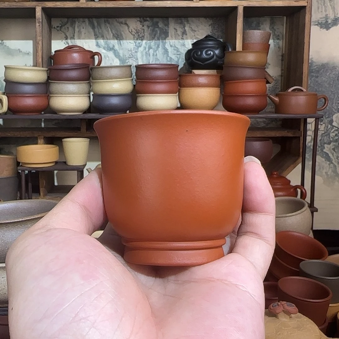 茶杯紫砂宜兴紫砂主人杯小微瑕