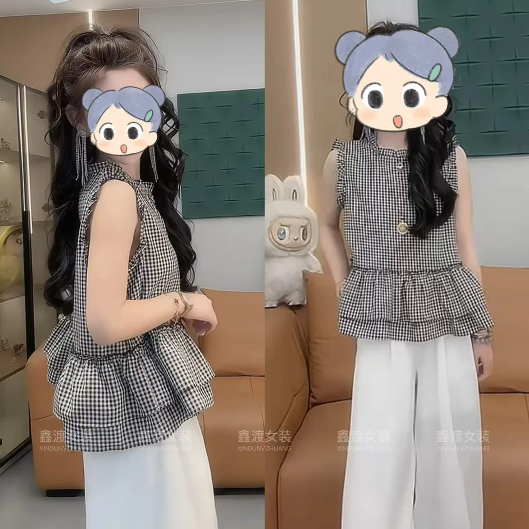 2025夏季新款时尚显瘦气质女士网红洋气两件套百搭款D9732