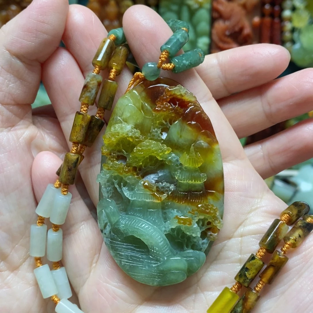 岫玉吊坠(赠链)未镶嵌