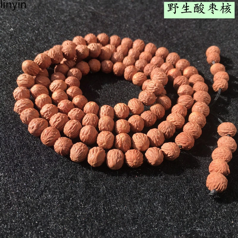 国产小凤眼天然菩提子108颗野生酸枣核手工佛珠男女通用文玩手串