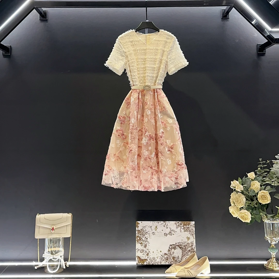 JOJO-时尚轻奢设计师气质国风显瘦复古收腰连衣裙L-A1670