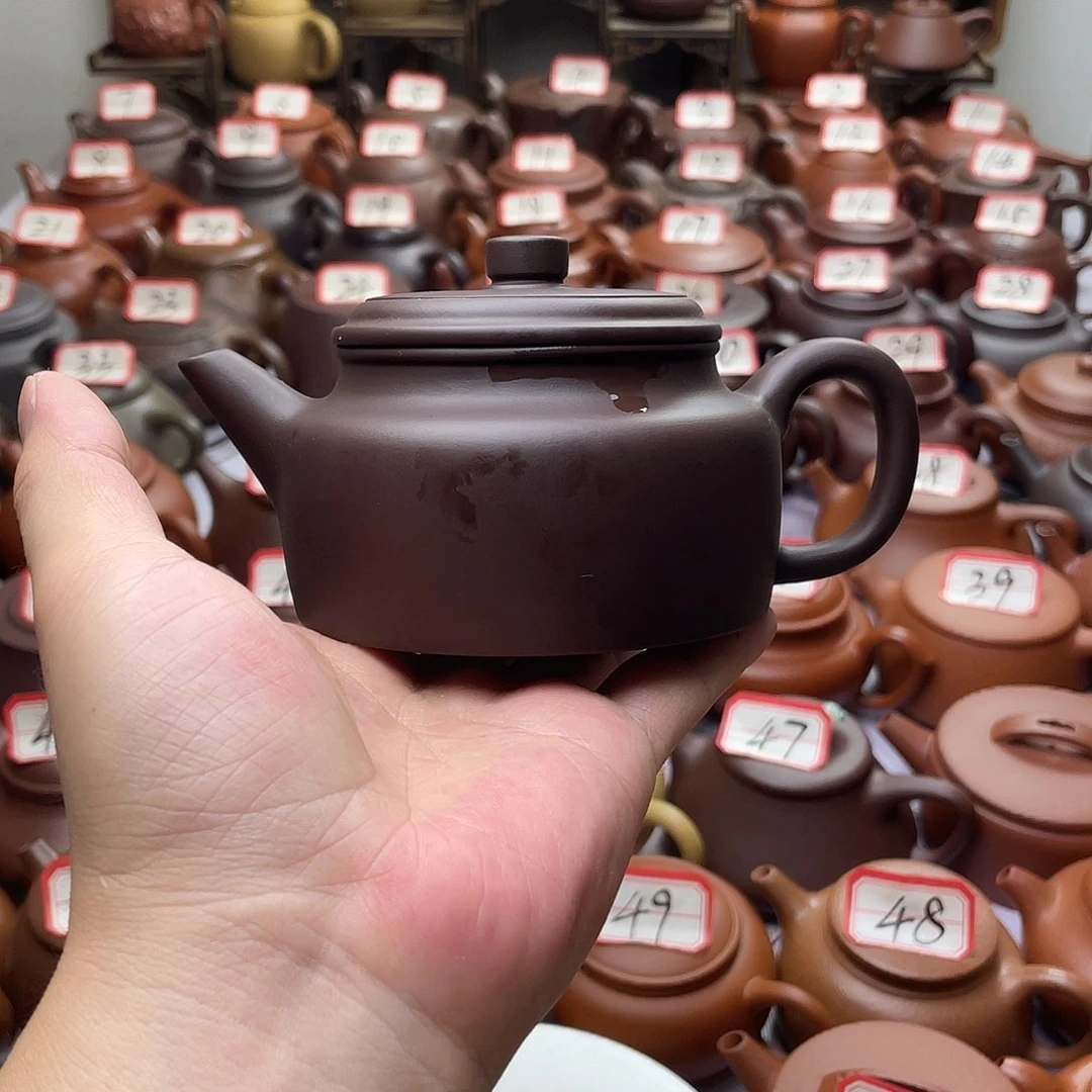 天***桑紫砂壶宜兴紫砂半手工