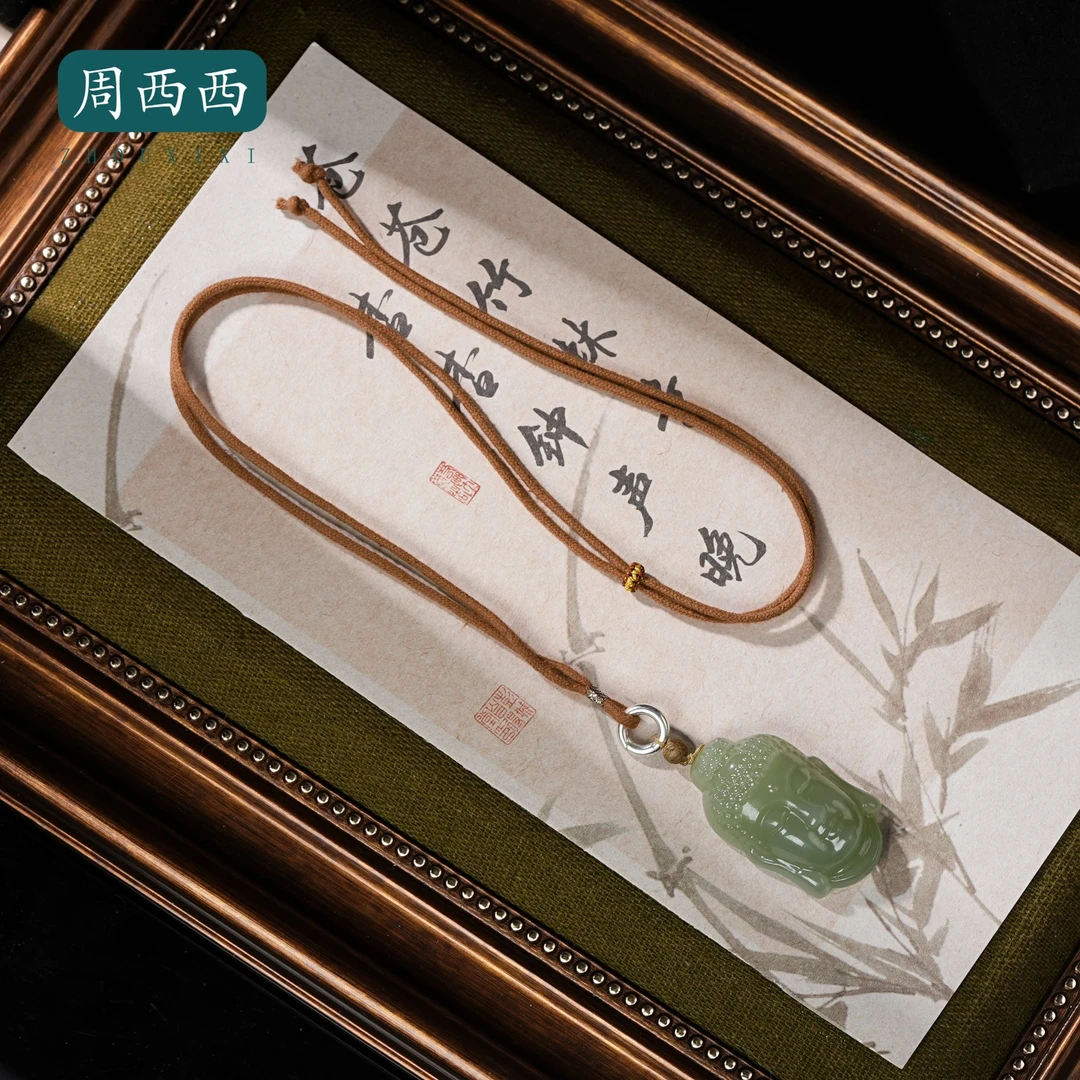 周西西精美晴水观音佛头项链3.8*2.2*1.1气质百搭多样性发货18791