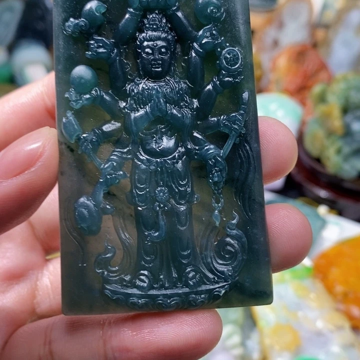 定制翡翠未镶嵌?****?翡翠千手观音