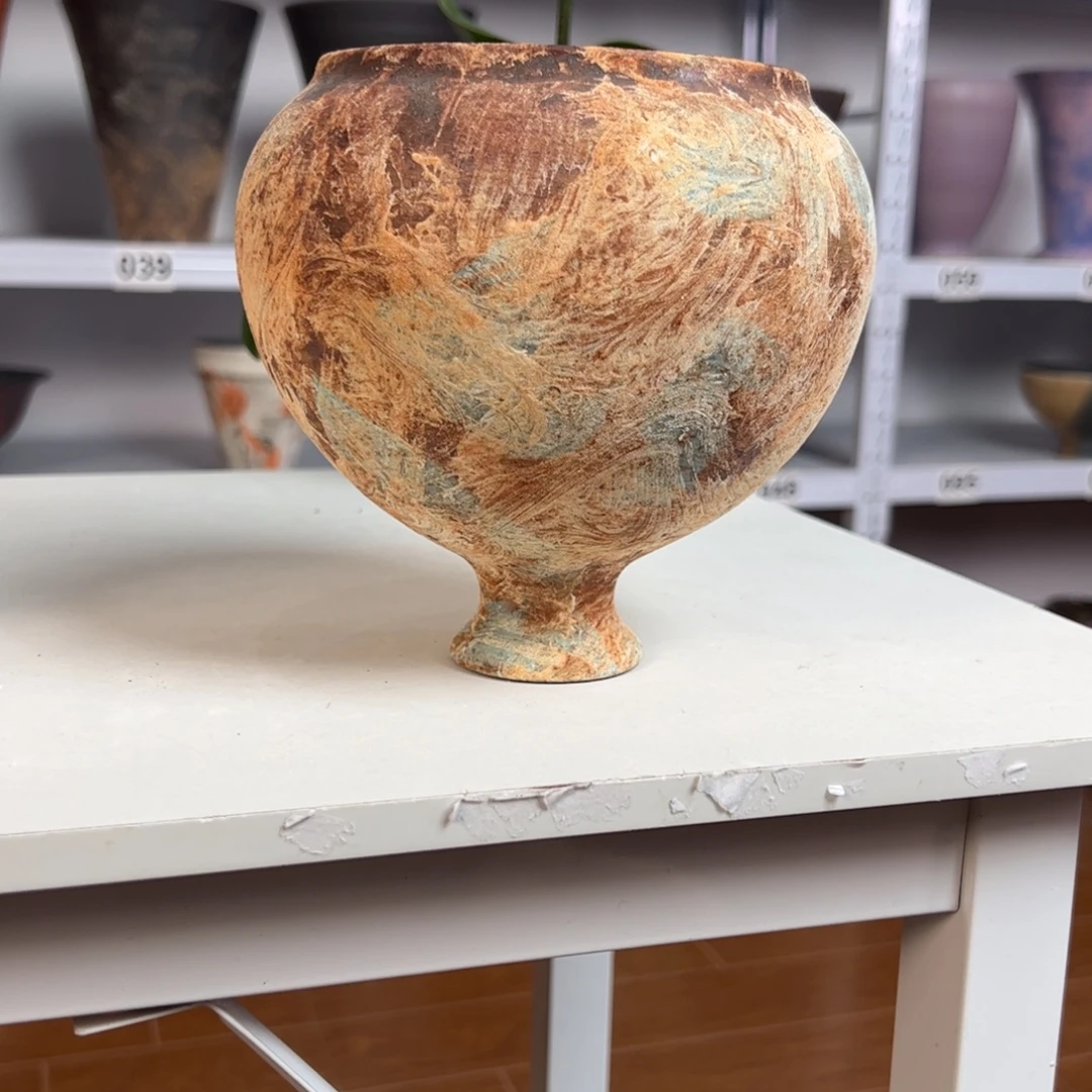 奶***茶景德镇手工花盆有孔