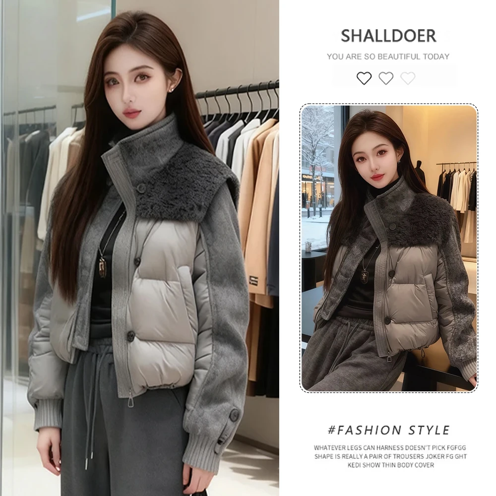 2026冬季立领短款棉服简约风格适配多种场景冬日穿搭利落格调