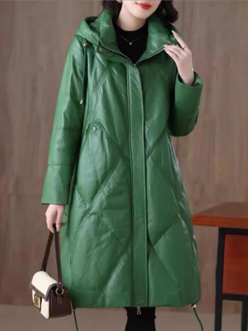 新款绵羊皮鹅绒服外套