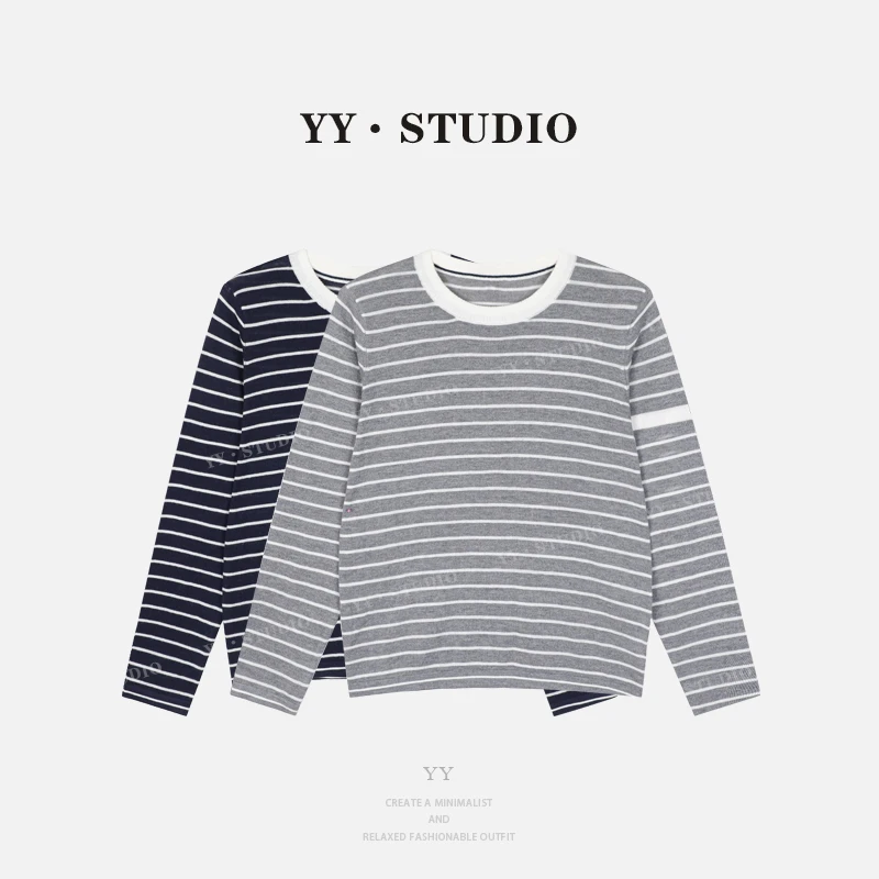 【YANYAN】早秋百搭条纹三条杠针织长袖YY-8379