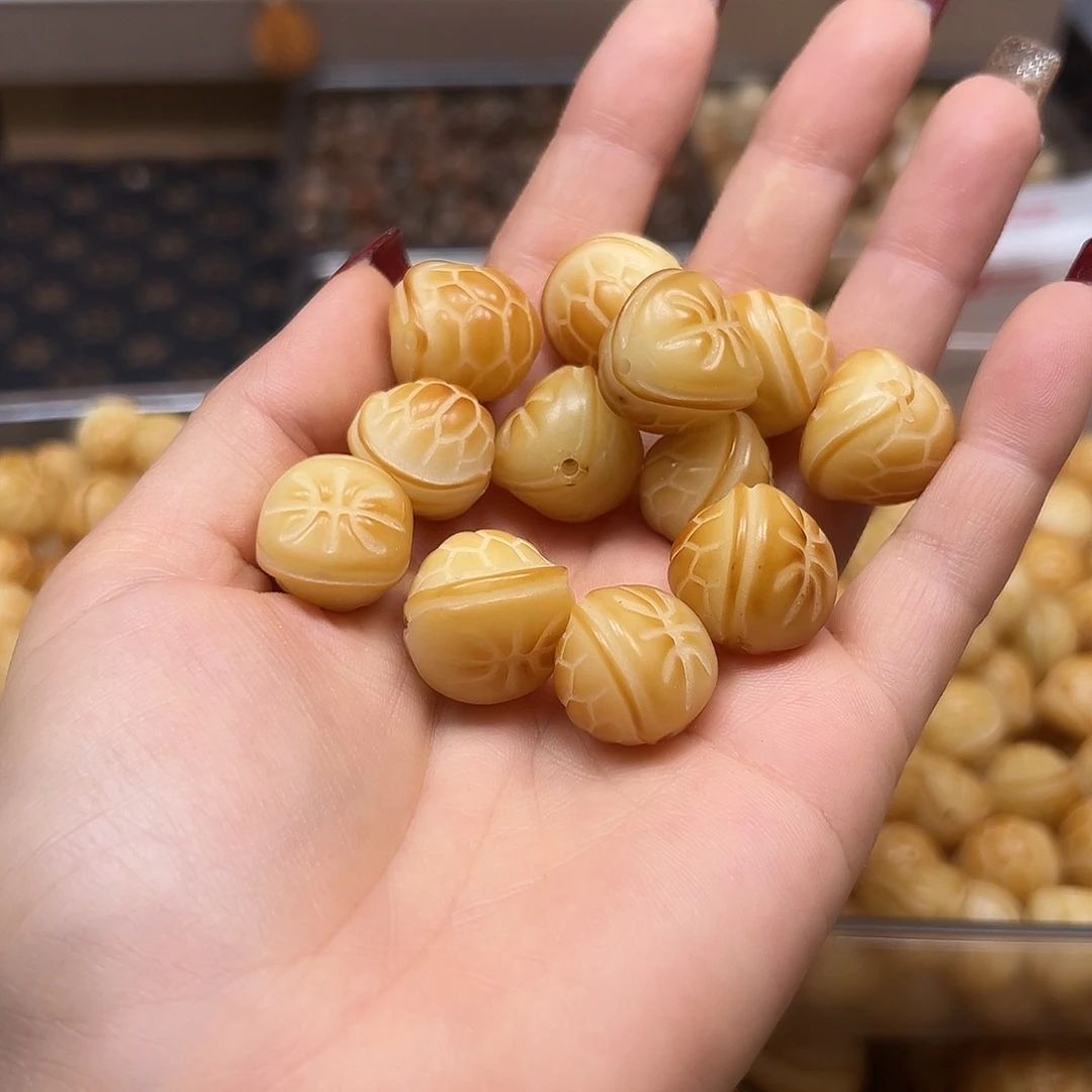 手串菩提根/象牙果瑕疵炭烤富甲18左右20颗有裂
