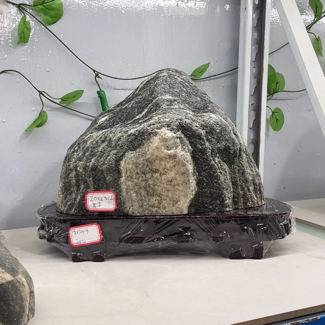 @***@石材靠山石平安石摆件