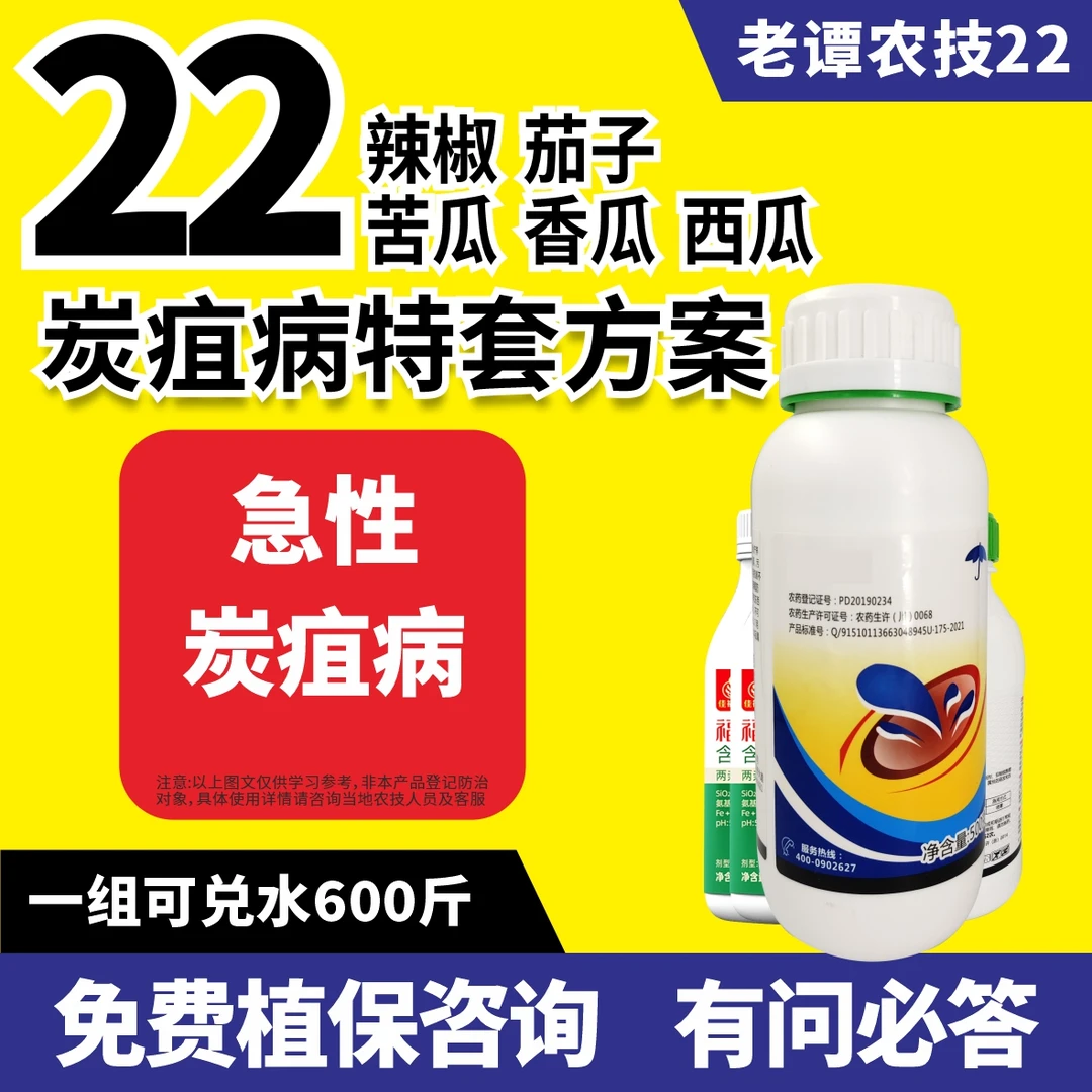 老谭农技22炭疽病特套方案辣椒茄子苦瓜香瓜西瓜