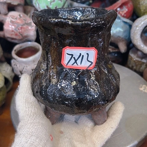 粗陶花盆手工花盆制作
