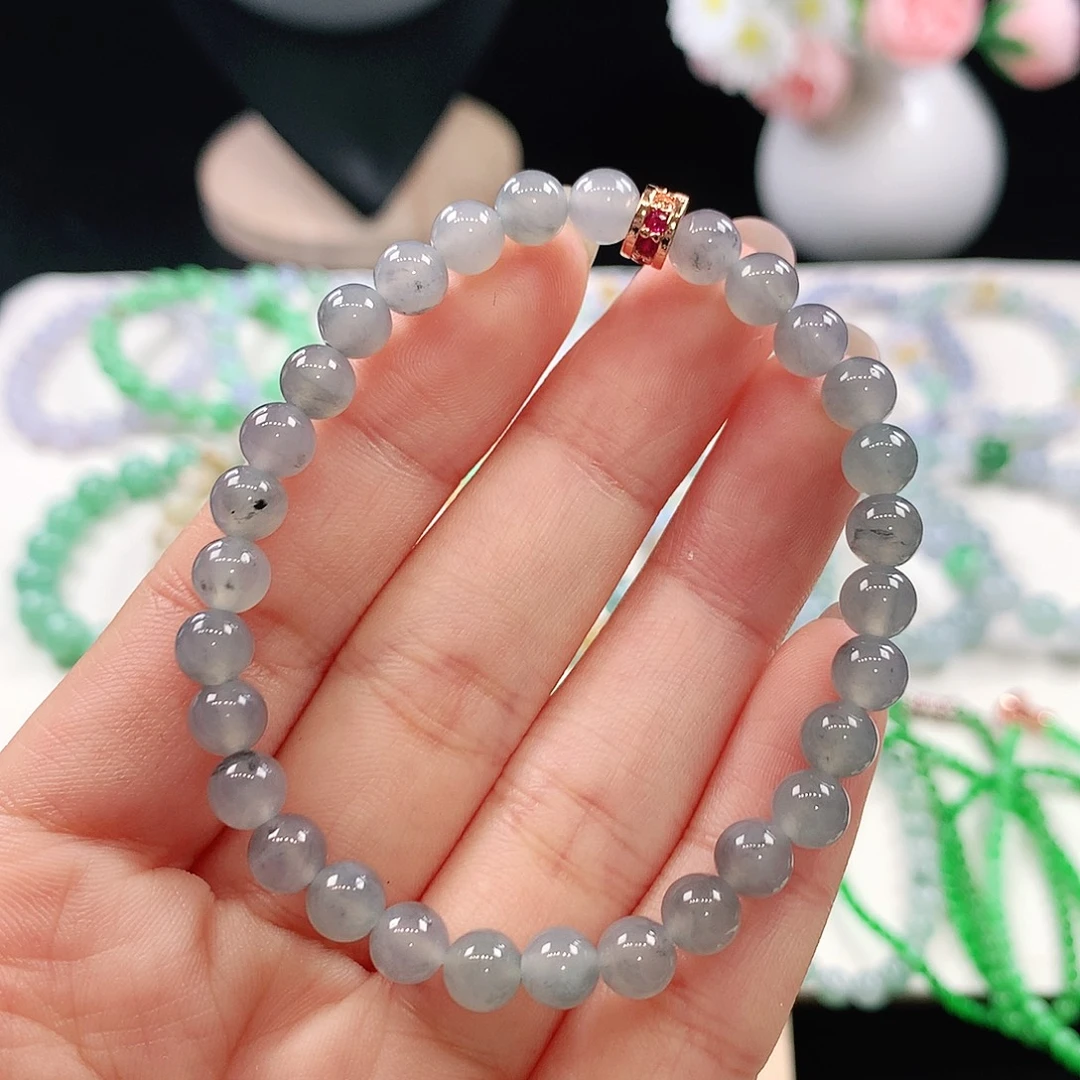 翡翠未镶嵌手链5.9mm