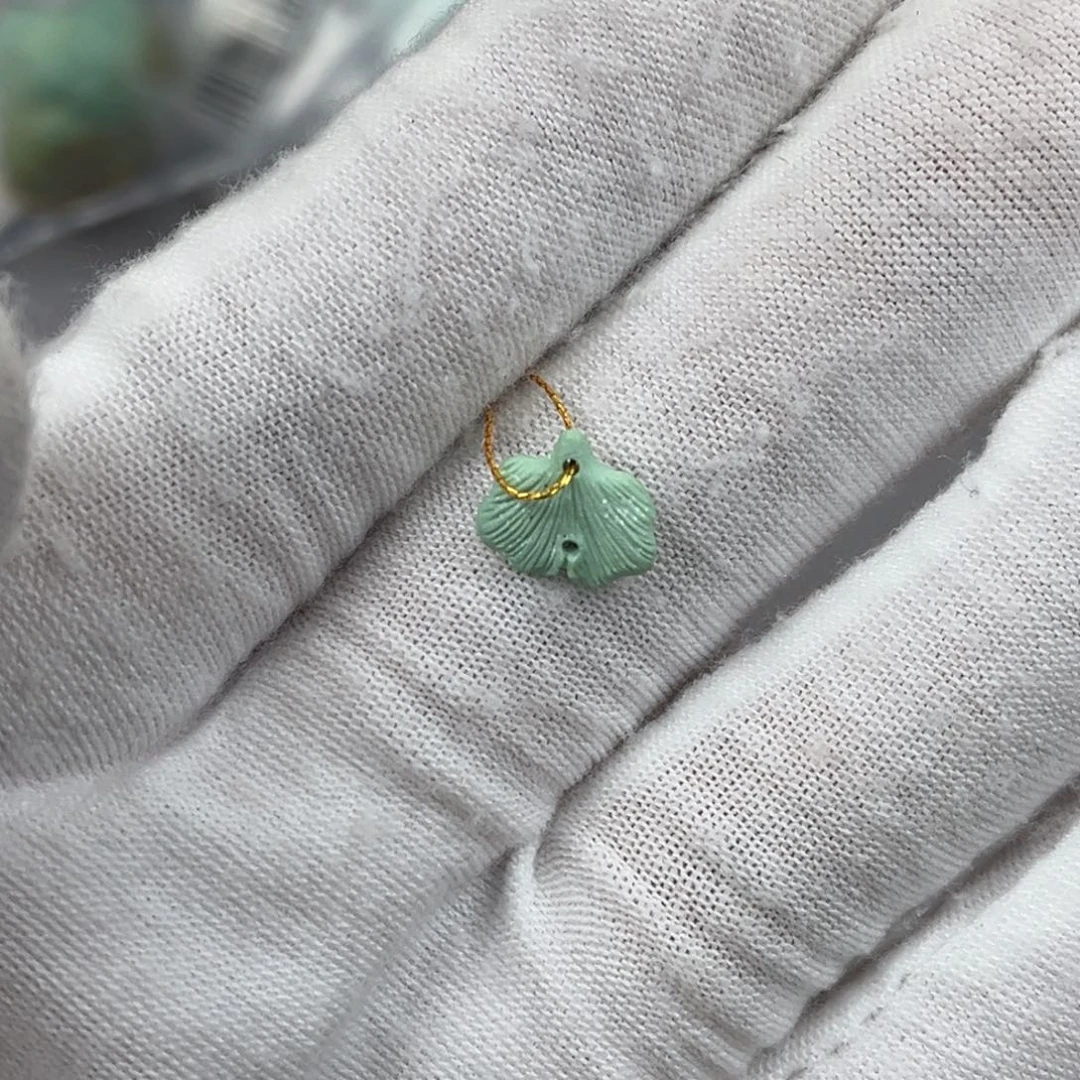 绿松石未镶嵌银杏叶编号26