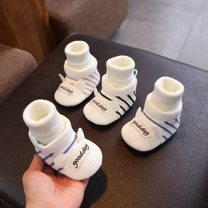 婴儿鞋袜秋冬0-1岁软底不掉鞋男女宝宝鞋子6-12个月步前鞋新生9