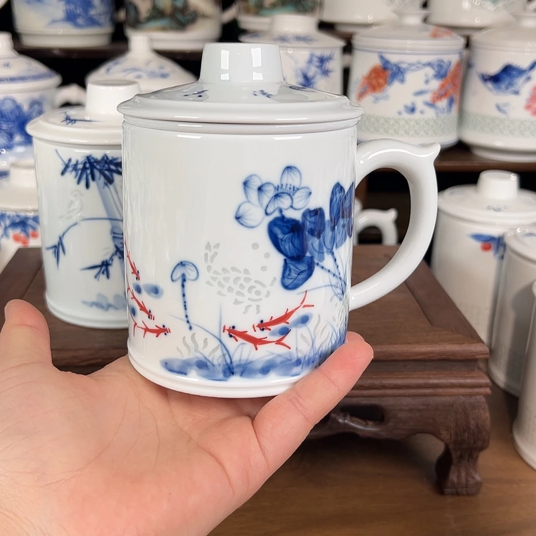 景德镇高温陶瓷办公杯家用