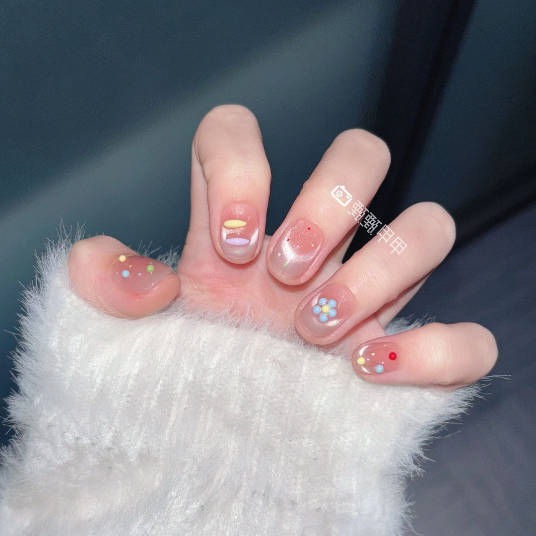 【小云朵】手工穿戴甲仙女必备显白美甲夏季穿戴甲片指甲贴