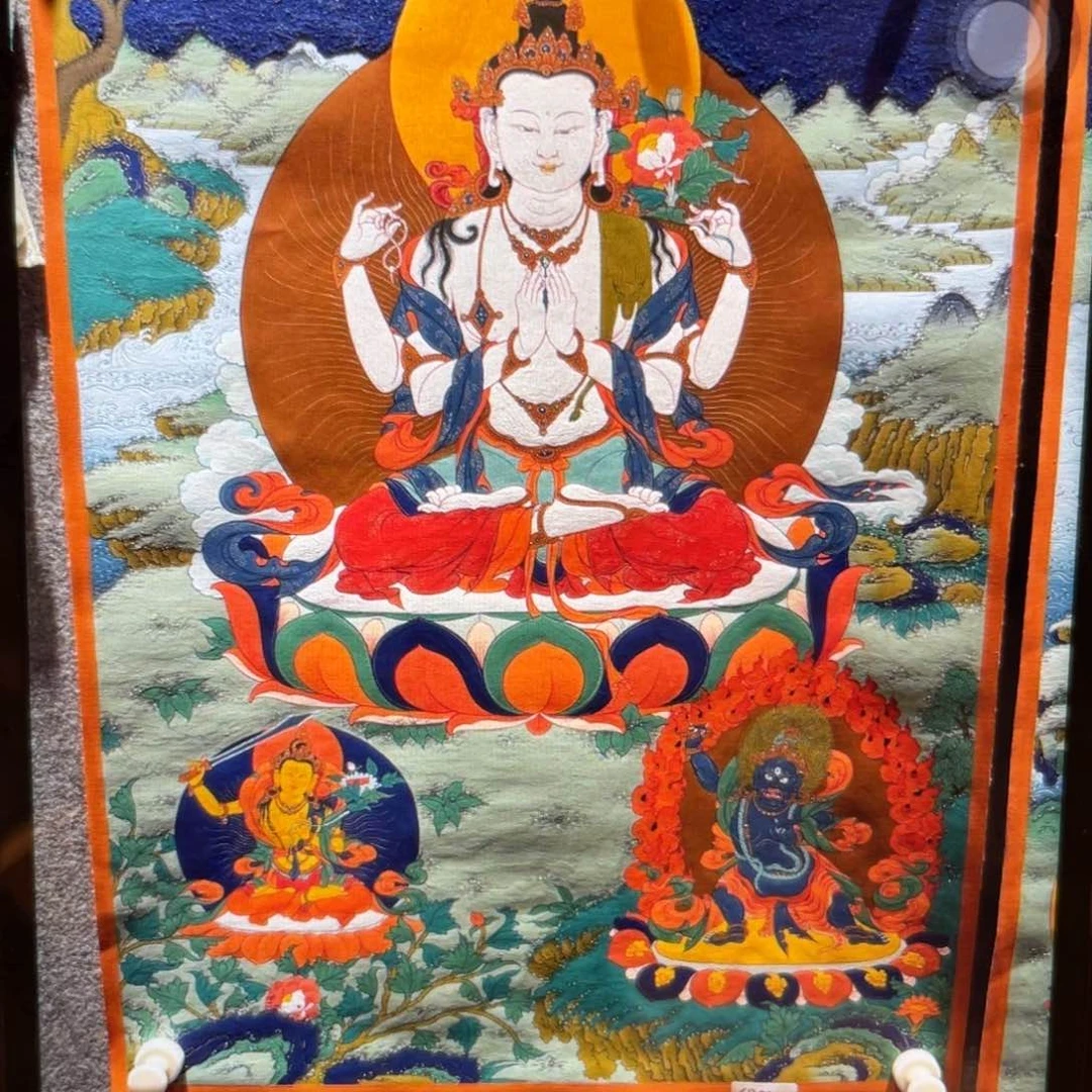 装裱画逍*小鱼热贡手绘艺术
