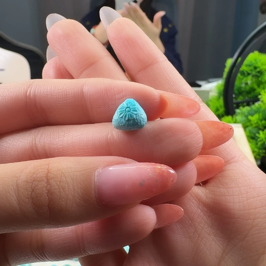 绿松石未镶嵌吊坠(不含链)三角花