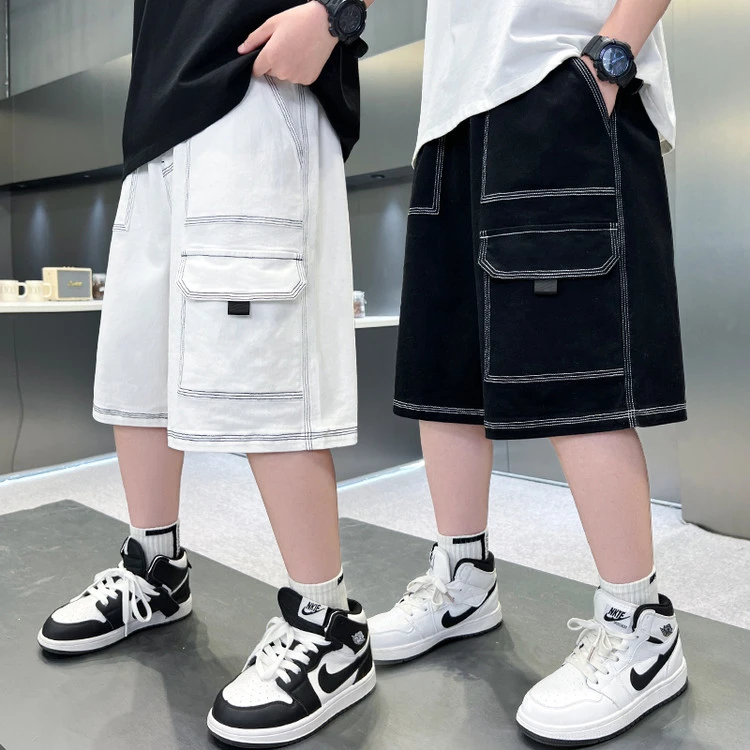 休闲短裤薄款中裤男七分裤夏季洋气休闲裤男童