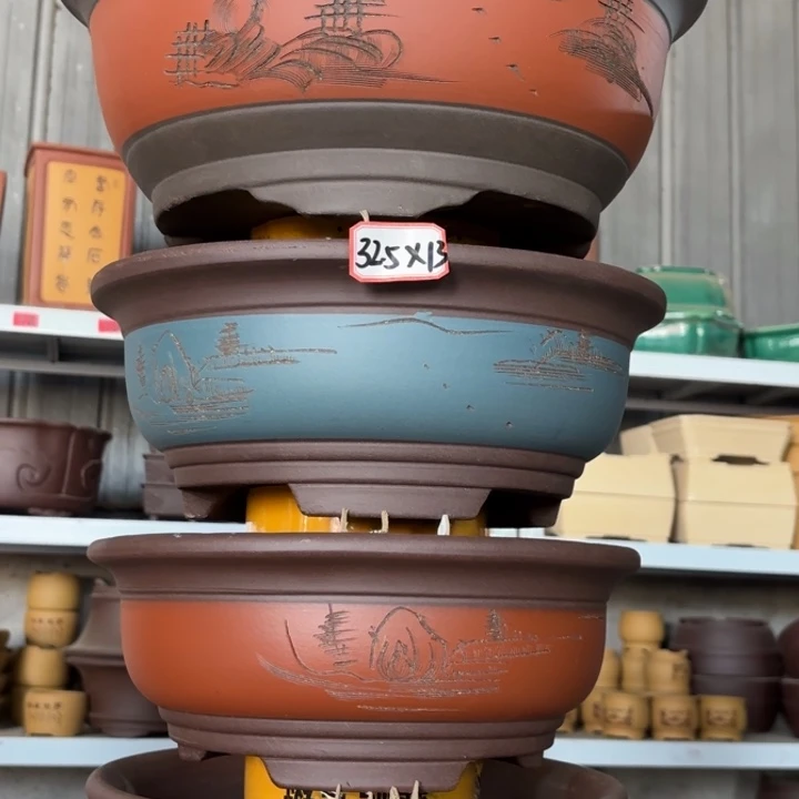 紫砂花盆    100-4。