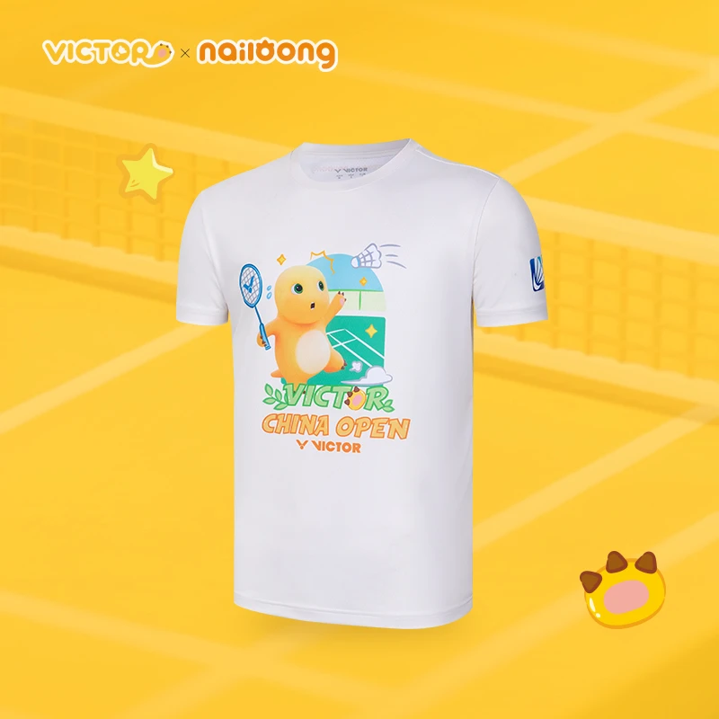 【奶龙联名】T恤正品VICTOR胜利羽毛球服男女威克多训练T-CO2506NL