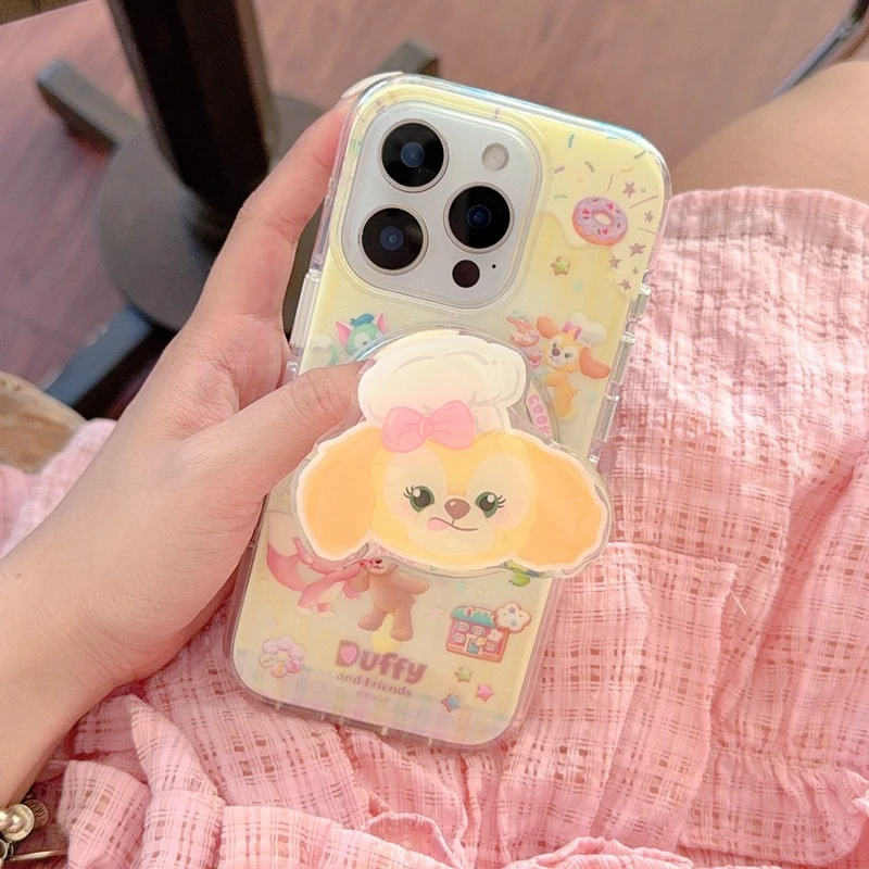 壹可爱饼饼磁吸支架适用苹果16promax手机壳iphone15气囊防摔14/1