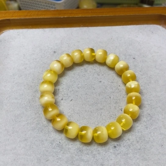 蜜蜡未镶嵌裸石手串