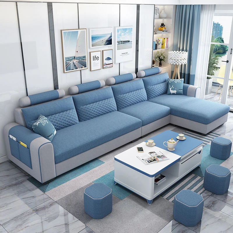 2025款简约布艺沙发北欧小户型客厅家具可拆洗科技布沙发组合家用