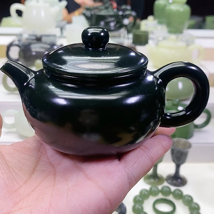 未镶嵌和田玉挂件茶壶220m l