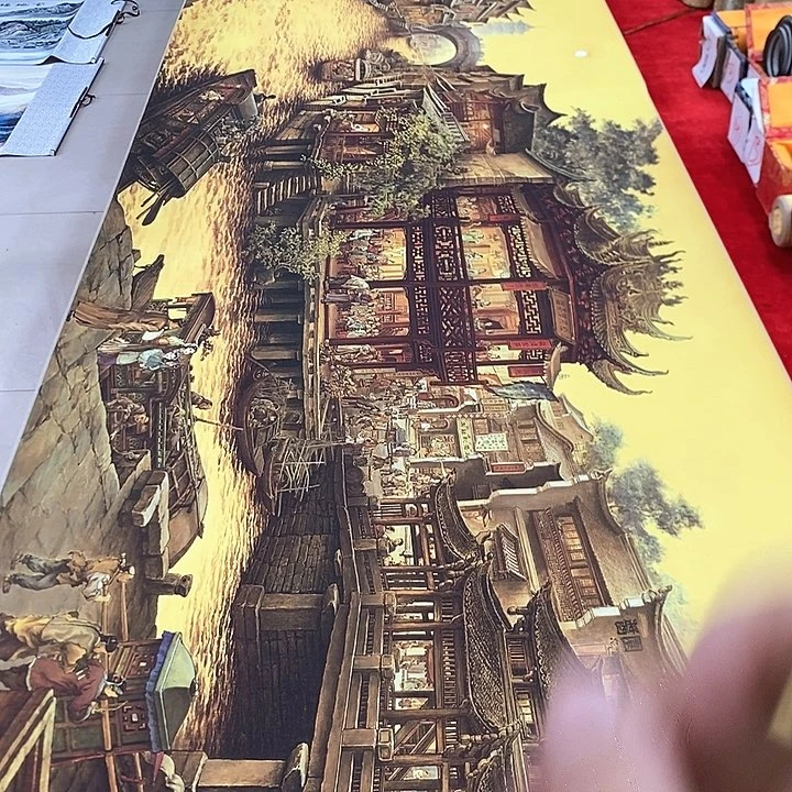 手工装裱国画作品