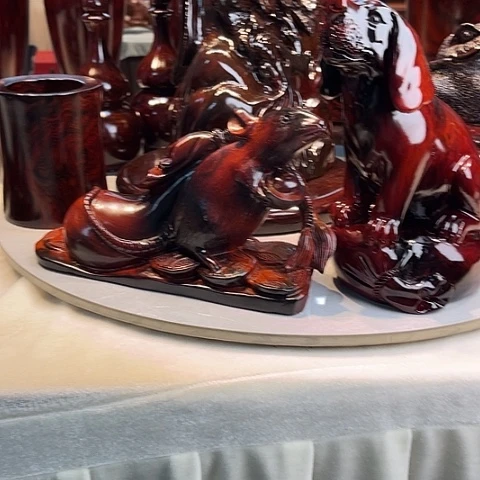湖***雕木桌面工艺品摆件